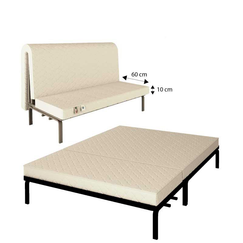 Materasso pieghevole per divano letto Baldiflex Brio struttura