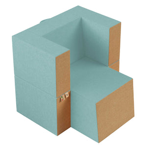 Baldiflex poltrona pouf con poggiapiedi Praticha acquamarina