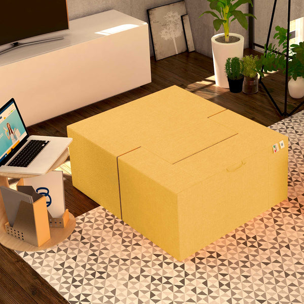 Baldiflex poltrona pouf con poggiapiedi Praticha ambra