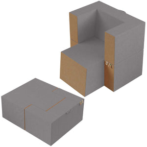 Baldiflex poltrona pouf con poggiapiedi Praticha argento