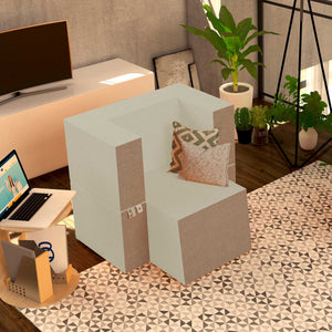 Baldiflex poltrona pouf con poggiapiedi Praticha avorio