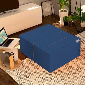 Baldiflex poltrona pouf con poggiapiedi Praticha blu