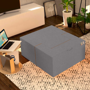 Baldiflex poltrona pouf con poggiapiedi Praticha grigio