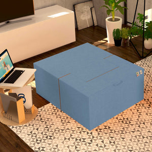Baldiflex poltrona pouf con poggiapiedi Praticha jeans