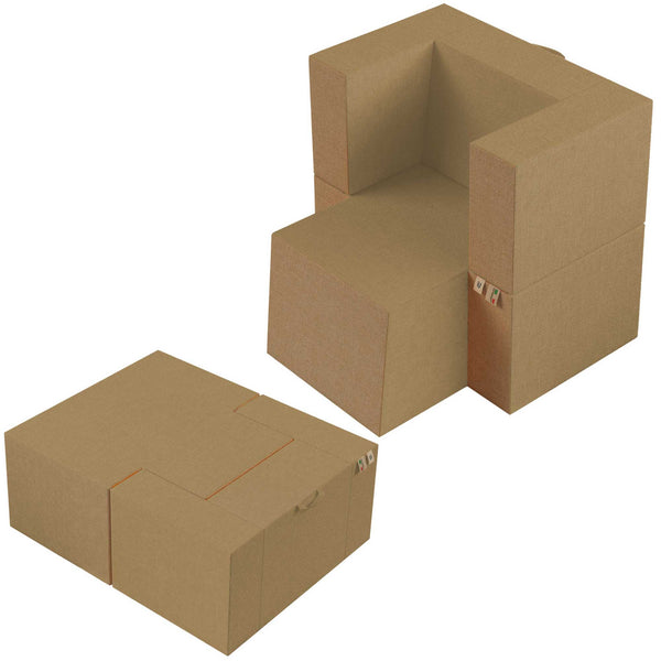 Baldiflex poltrona pouf con poggiapiedi Praticha oro antico