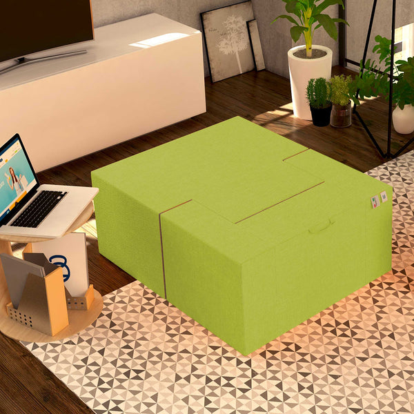 Baldiflex poltrona pouf con poggiapiedi Praticha verde