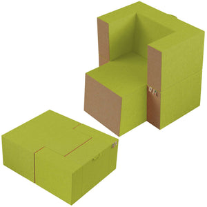 Baldiflex poltrona pouf con poggiapiedi Praticha verde