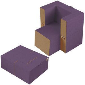 Baldiflex poltrona pouf con poggiapiedi Praticha viola