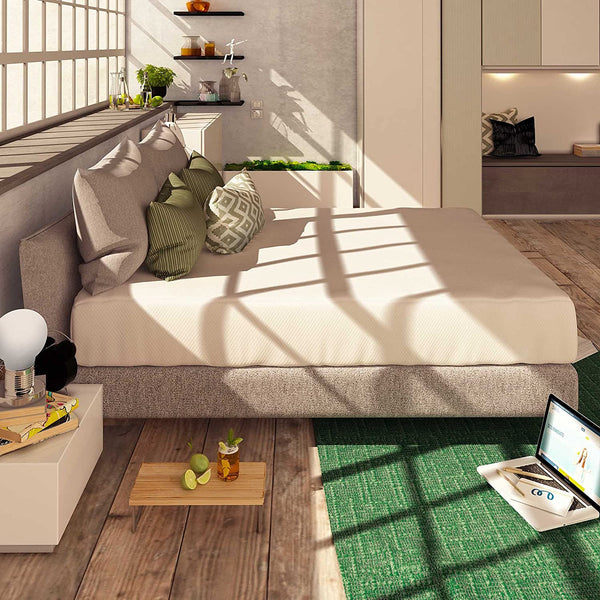 Coprimaterasso in tessuto Jacquard Baldiflex lato