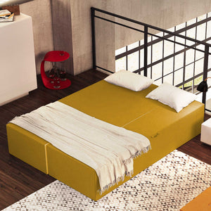 Divanoletto matrimoniale in memory Baldiflex Praticho ambra aperto