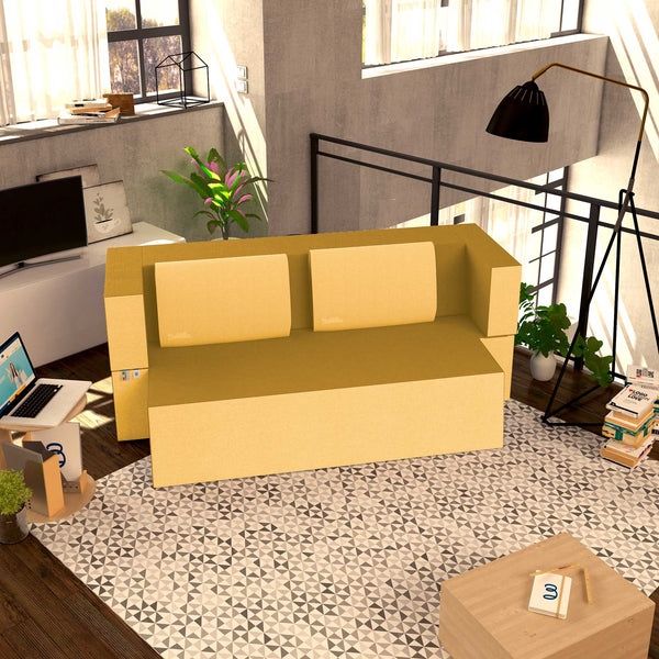 Divanoletto matrimoniale in memory Baldiflex Praticho ambra