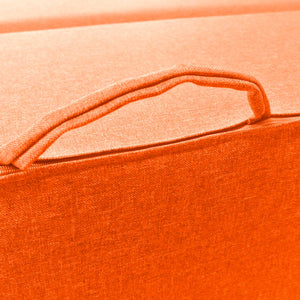 Divanoletto matrimoniale in memory Baldiflex Praticho arancione maniglia
