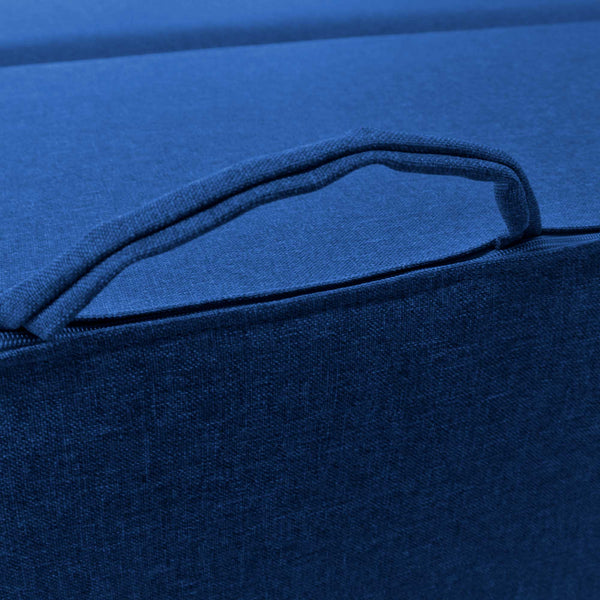 Divanoletto matrimoniale in memory Baldiflex Praticho blu maniglia