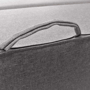 Divanoletto matrimoniale in memory Baldiflex Praticho grigio maniglia