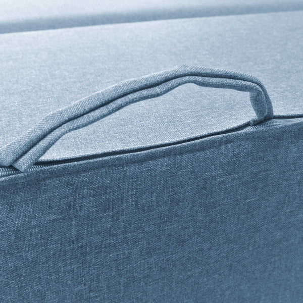 Divanoletto matrimoniale in memory Baldiflex Praticho jeans maniglia