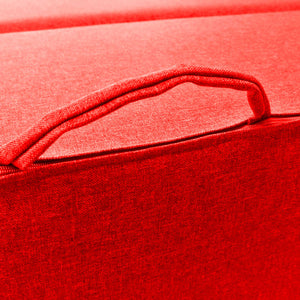 Divanoletto matrimoniale in memory Baldiflex Praticho rosso cardinale maniglia