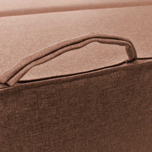 Divanoletto matrimoniale in memory Baldiflex Praticho seppia maniglia