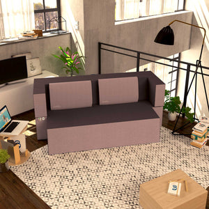 Divanoletto matrimoniale in memory Baldiflex Praticho seppia