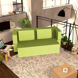 Divanoletto matrimoniale in memory Baldiflex Praticho verde oliva