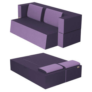 Divanoletto matrimoniale in memory Baldiflex Praticho viola struttura