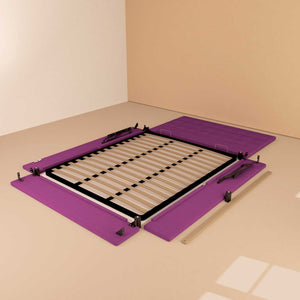 Letto contenitore king size in tessuto fucsia Baldiflex Dublino struttura