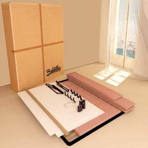 Letto contenitore king size in tessuto rosa antica Baldiflex Dublino scatola