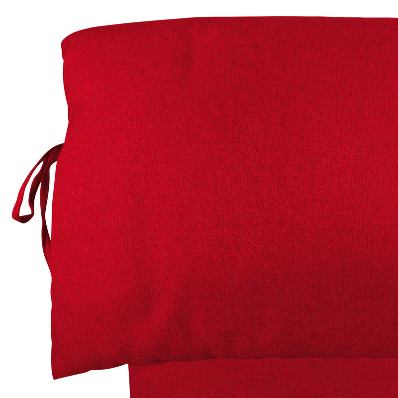 Letto contenitore matrimoniale in ecopelle sfoderabile rosso Baldiflex Licia Soft testata