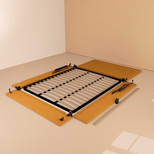 Letto contenitore matrimoniale in tessuto mango Baldiflex Dublino struttura