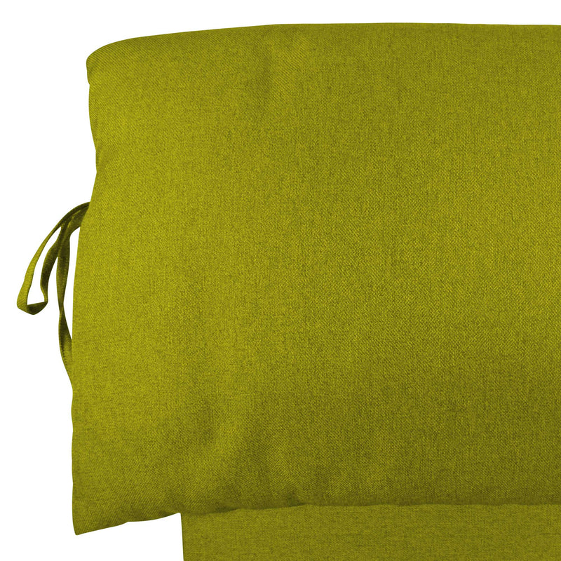 Letto contenitore matrimoniale in tessuto sfoderabile verde Licia Soft Baldiflex testata