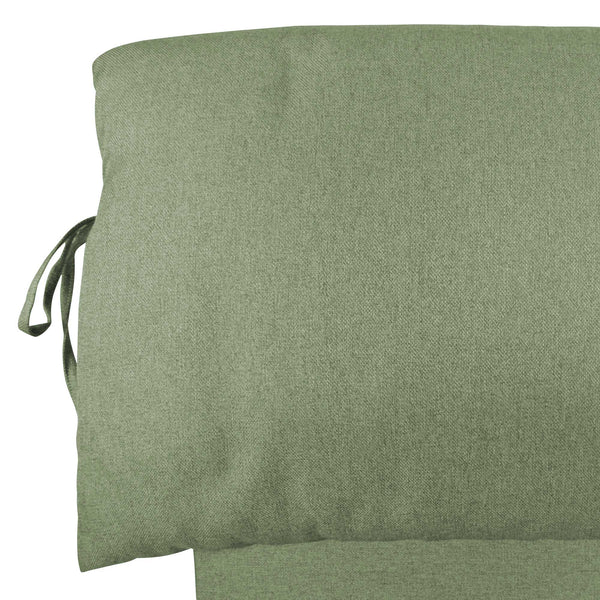 Letto contenitore matrimoniale in tessuto sfoderabile verde menta Licia Soft Baldiflex testata