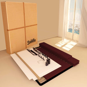 Letto contenitore singolo in ecopelle bordeaux Baldiflex Dublino scatola