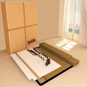 Letto contenitore singolo in ecopelle nocciola Baldiflex Dublino scatola