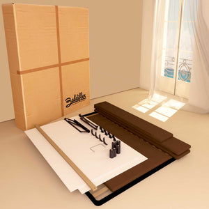 Letto contenitore singolo in tessuto marrone Baldiflex Dublino cartone