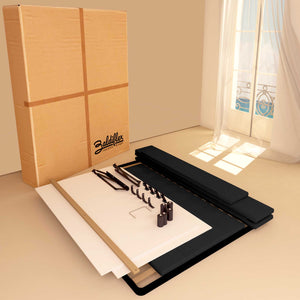 Letto contenitore singolo in tessuto nero Baldiflex Dublino cartone