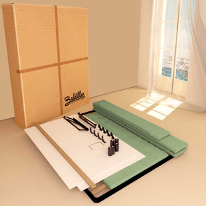 Letto contenitore singolo in tessuto verde menta Baldiflex Dublino cartone