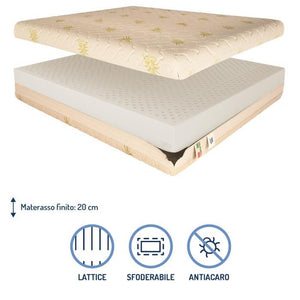 Materasso 100% lattice alto 20 cm Baldiflex composizione