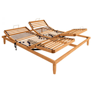 Rete ergonomica elettrica in legno Replay con materasso in lattice Baldiflex Natura Eco 25 dettaglio 3