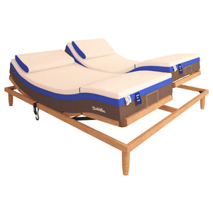 Rete ergonomica elettrica in legno con materasso in memory e 3000 molle Baldiflex Superbigbros