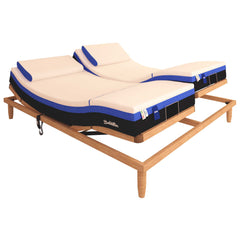 Rete ergonomica elettrica in legno con materasso in memory e 3000 molle Baldiflex Superbros