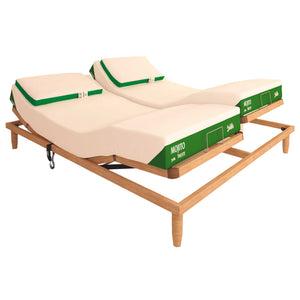 Rete ergonomica elettrica in legno con materasso memory Baldiflex Mojito 20